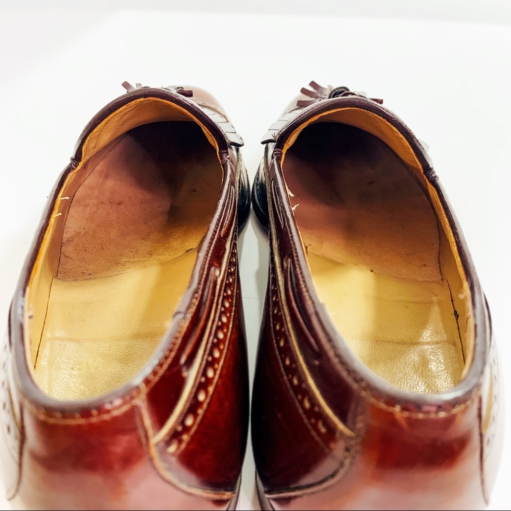 Johnson & Murphy Wingtip Tassel Loafers Brown 8.5 - Picture 6 of 8